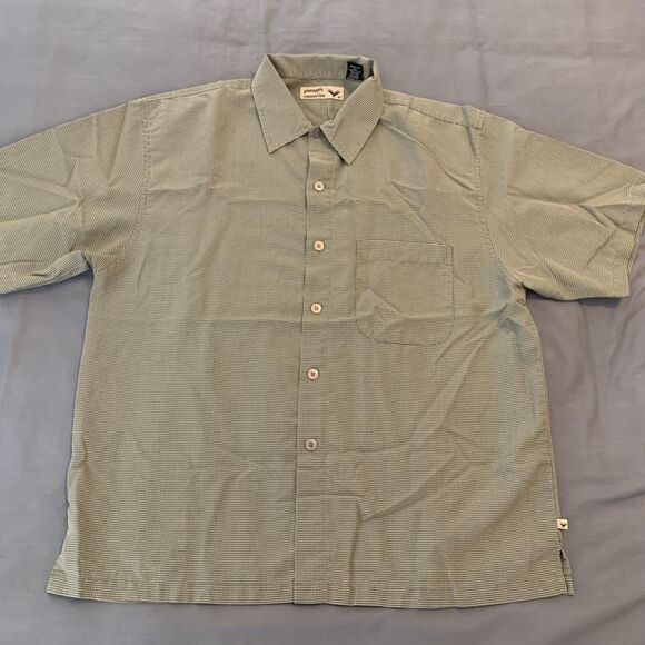 Other - Pineapple Connection Shirt Mens XL Green Check Short Sleeve Button Up‎ Pocket